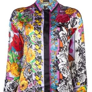 Versace Floral Printed Blouse